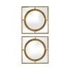 Uttermost Gaza Gold Square Mirrors Set/2 2 Uttermost Gaza Gold Square Mirrors Set/2