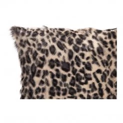 Moe's Home Collection Spotted Goat Fur Pillow Blue Leopard