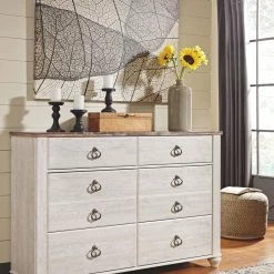 Ashley Furniture Willowton - Attractive - Dresser, Mirror Dressers