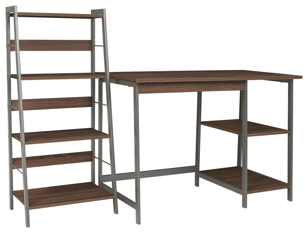 Ashley Furniture Soho - Light Best Gunmetal - Home Office Desk And Shelf 3 Ashley Furniture Soho - Light Best Gunmetal - Home Office Desk And Shelf