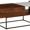 Ashley Furniture Rusitori - Brown / Beige / White - Rect Lift Top Cocktail Table 2 Ashley Furniture Rusitori - Brown / Beige / White - Rect Lift Top Cocktail Table