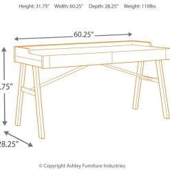 Ashley Furniture Desks Raventown - Grayish Brown - Home Office Desk