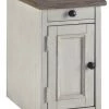 Ashley Furniture Bolanburg - White / Brown / Beige - Chair Side End Table - Door