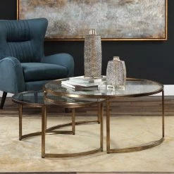 Uttermost Rhea Nested Coffee Tables S/2 14 Uttermost Rhea Nested Coffee Tables S/2