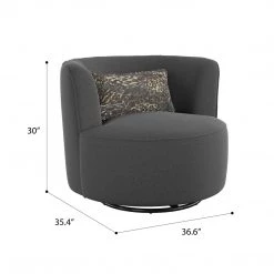 Emerald Home Benzley Swivel Glider, Grey Performance