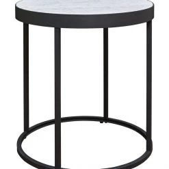 Signature Design By Ashley® Windron - Black/white - Round End Table Tables