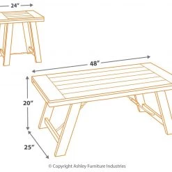 Ashley Furniture Noorbrook - Black/pewter - Occasional Table Set (3/cn)