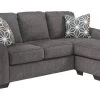 Ashley Furniture Sofas Brise - Slate - Queen Sofa Chaise Sleeper