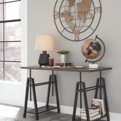 Ashley Furniture Irene - Grayish Best Gunmetal - Adjustable Height Desk