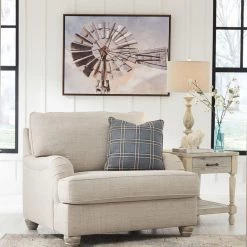 Benchcraft® Traemore - Linen - 2 Pc. - Chair And A Half With Ottoman