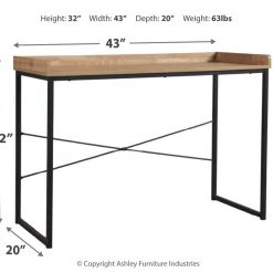 Ashley Furniture Desks Gerdanet - Light Brown/black - Home Office Desk