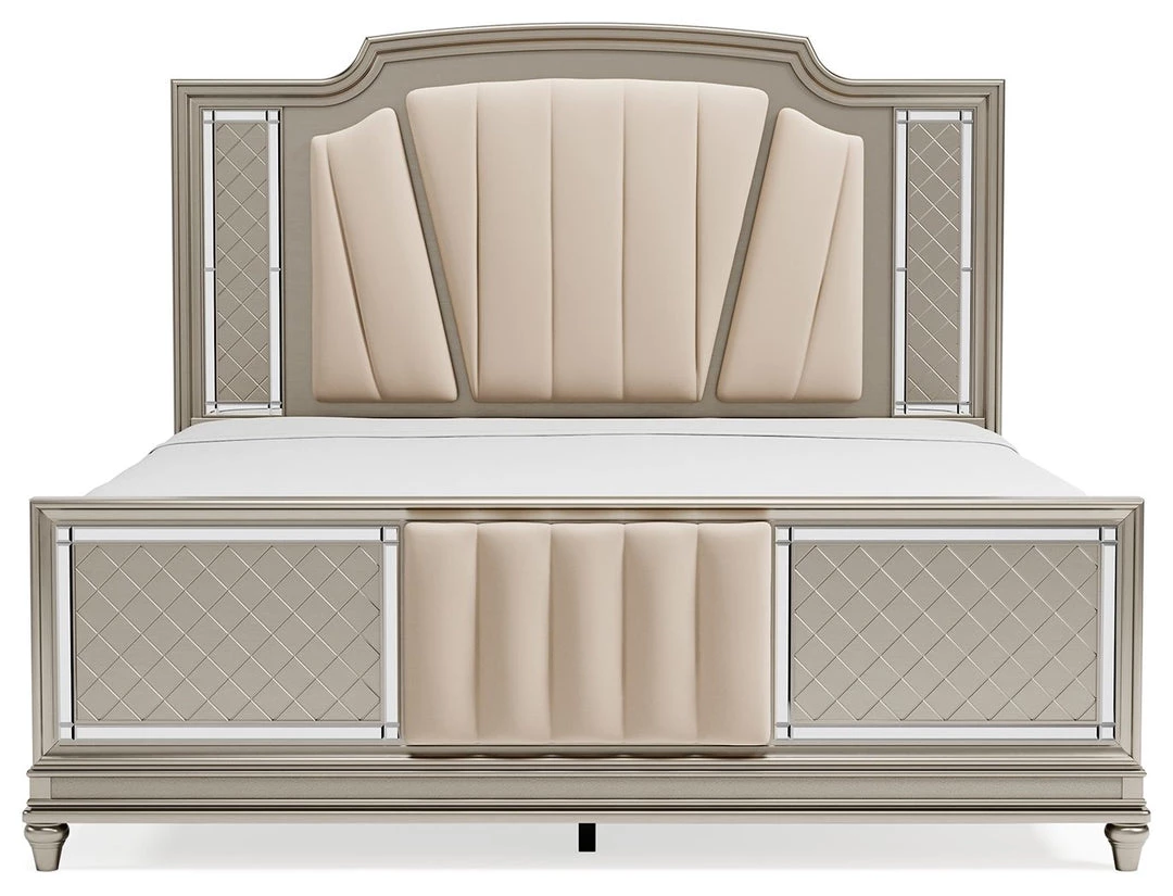 Signature Design By Ashley® Beds Chevanna - Platinum - King Upholstered Panel Bed 8 Signature Design By Ashley® Beds Chevanna - Platinum - King Upholstered Panel Bed