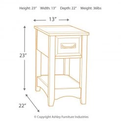 Ashley Furniture Breegin - Brown - Chair Side End Table - Medium Tables