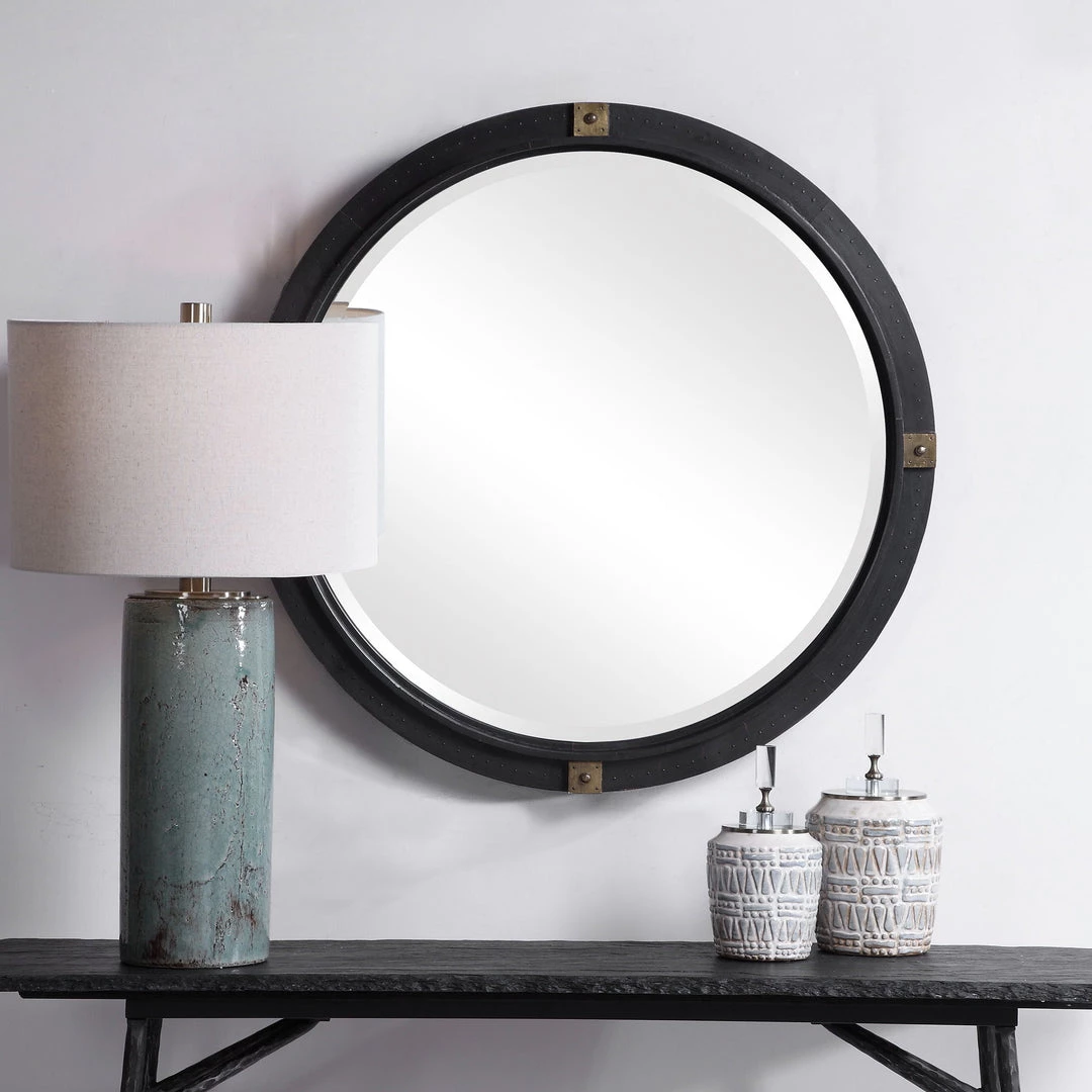Uttermost Tull Industrial Round Mirror 7 Uttermost Tull Industrial Round Mirror