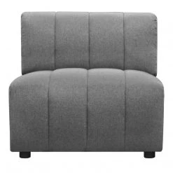 Moe's Home Collection Lyric Slipper Chair Grey Chairs