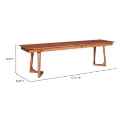 Moe's Home Collection Benches Godenza Bench Walnut 5 Moe's Home Collection Benches Godenza Bench Walnut