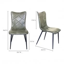 Moe's Home Collection Josie Dining Chair Grey-m2 Chairs