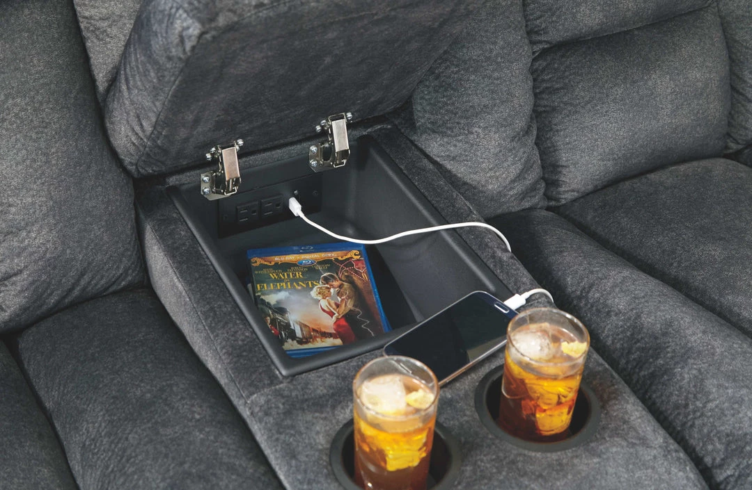 Ashley Furniture Reclining Furniture Capehorn - Granite - Dbl Rec Loveseat W/console 4 Ashley Furniture Reclining Furniture Capehorn - Granite - Dbl Rec Loveseat W/console