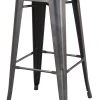 Emerald Home Dakota II 30" Bar Stool, Gray