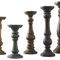 Ashley Furniture Table Decor Carston - Brown - Candle Holder Set (5/cn)