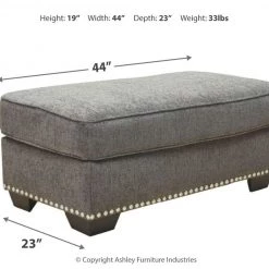 Ashley Furniture Locklin - Carbon - Ottoman