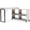 Signature Design By Ashley® Bayflynn - White/black - L-desk Desks