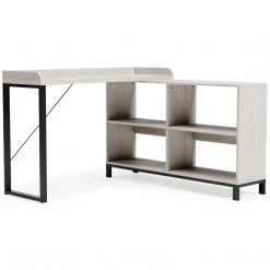 Signature Design By Ashley® Bayflynn - White/black - L-desk Desks