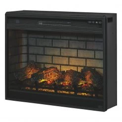 Signature Design By Ashley® Mallacar - Black - 2 Pc. - 75" Tv Stand With Electric Infrared Fireplace Insert Fireplaces 9 Signature Design By Ashley® Mallacar - Black - 2 Pc. - 75