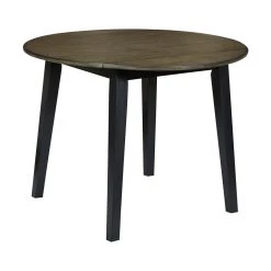 Ashley Furniture Froshburg - Black - Round Drm Drop Leaf Table Tables