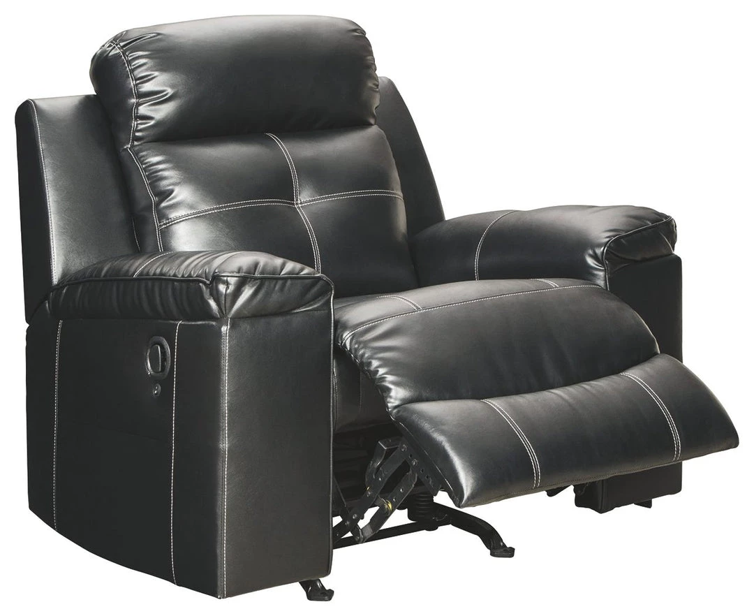 Ashley Furniture Kempten - Black - Rocker Recliner Reclining Furniture 3 Ashley Furniture Kempten - Black - Rocker Recliner Reclining Furniture