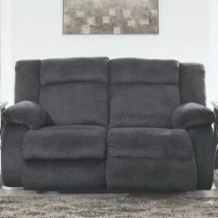 Ashley Furniture Reclining Furniture Burkner - Marine - Reclining Power Loveseat