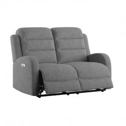 Emerald Home Loveseats Power Loveseat W / 2 Power Headrest - Grey