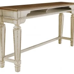 Ashley Furniture Realyn - White - Long Counter Table Tables