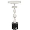 Uttermost Inverse White Marble Drink Table Tables 2 Uttermost Inverse White Marble Drink Table Tables