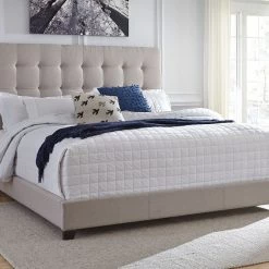 Ashley Furniture Dolante - Button Tufted - Upholstered Bed Beds