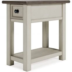 Ashley Furniture Bolanburg - White / Brown / Beige - Chair Side End Table