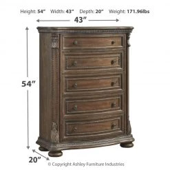 Ashley Furniture Chests Charmond - Brown - Five Drawer Chest