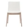Moe's Home Collection Deco Oak Dining Chair White Pvc-m2