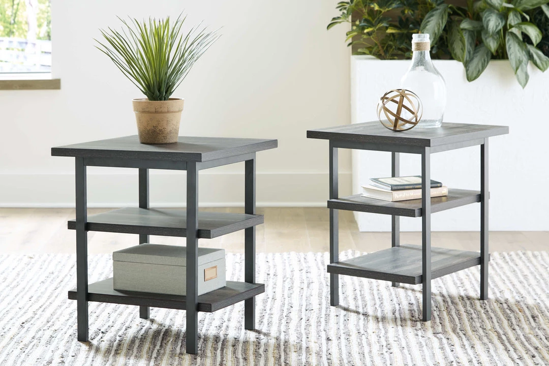 Ashley Furniture Jandoree - Grayish Brown - Rectangular End Table (2/cn) Tables 6 Ashley Furniture Jandoree - Grayish Brown - Rectangular End Table (2/cn) Tables