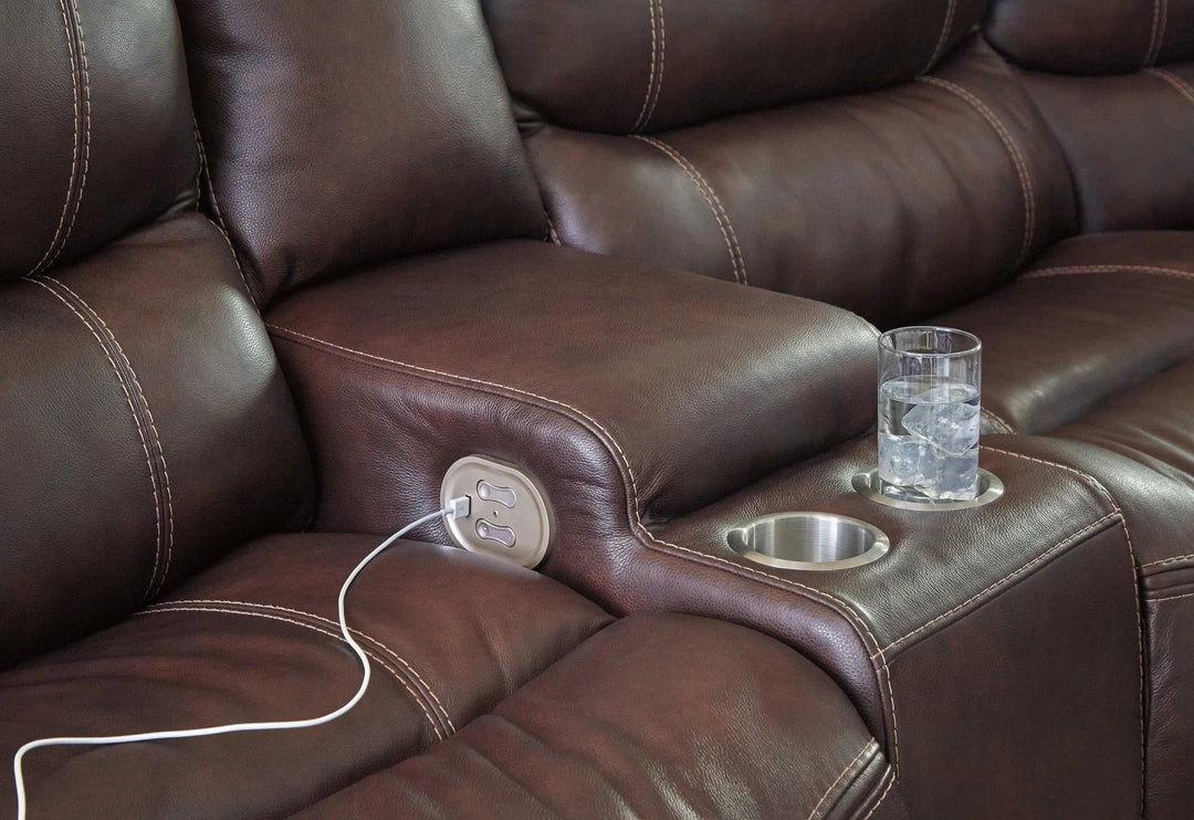 Signature Design By Ashley® Muirfield - Left Arm Facing Double Reclining Power Console Loveseat, Wedge, Power Reclining Right Arm Facing Loveseat With Headrest Sectional 6 Signature Design By Ashley® Muirfield - Left Arm Facing Double Reclining Power Console Loveseat, Wedge, Power Reclining Right Arm Facing Loveseat With Headrest Sectional