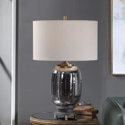 Uttermost Caswell Amber Glass Table Lamp