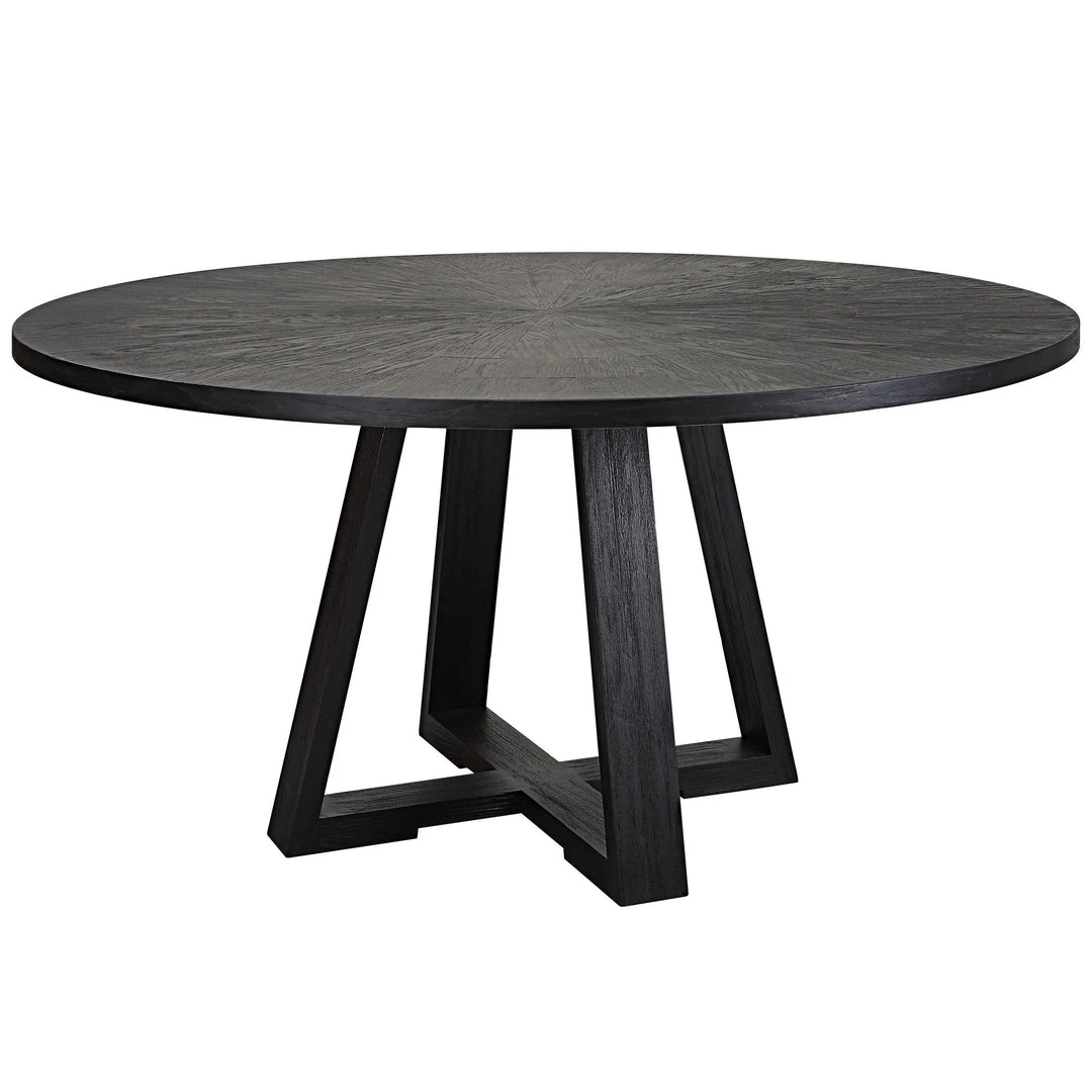 Tables Uttermost Gidran Round Black Dining Table 3 Tables Uttermost Gidran Round Black Dining Table