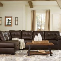 Signature Design By Ashley® Donlen - Chocolate - Left Arm Facing Chaise 2 Pc Sectional