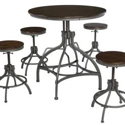 Ashley Furniture Dining Room Sets Odium - Brown - Drm Counter Table Set (5/cn)