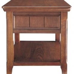 Ashley Furniture Woodboro - Dark Brown - Rectangular End Table Tables