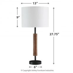 Ashley Furniture Maliny - Black/Ultimate Best In Class Wood Table Lamp (2/CN) Accessories