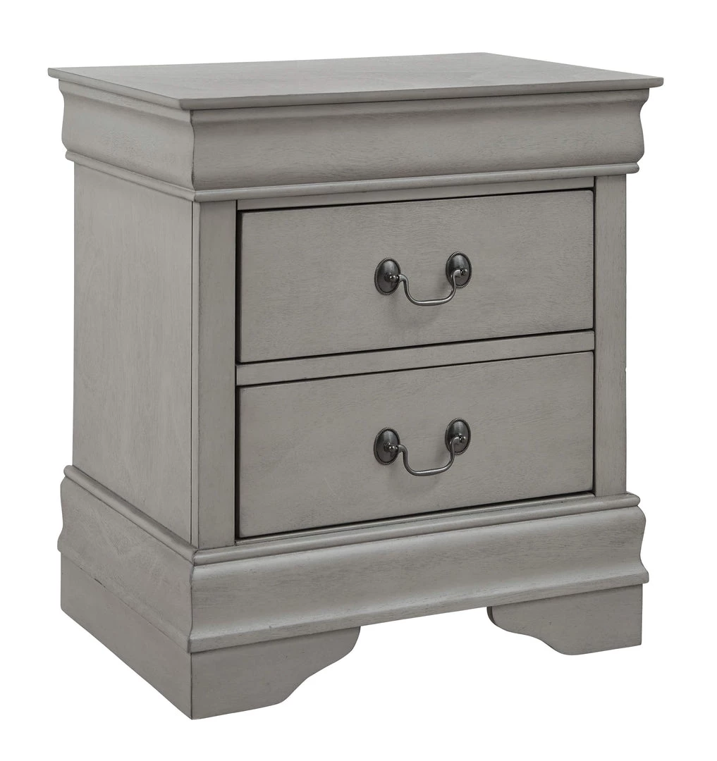 Ashley Furniture Kordasky - Gray - Two Drawer Night Stand 3 Ashley Furniture Kordasky - Gray - Two Drawer Night Stand