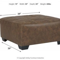 Ashley Furniture Abalone - Chocolate - Oversized Accent Ottoman Ottomans 15 Ashley Furniture Abalone - Chocolate - Oversized Accent Ottoman Ottomans