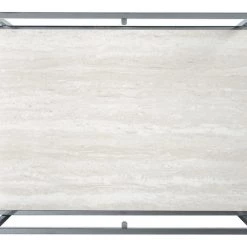 Ashley Furniture Bodalli - Ivory/chrome - Rectangular Cocktail Table