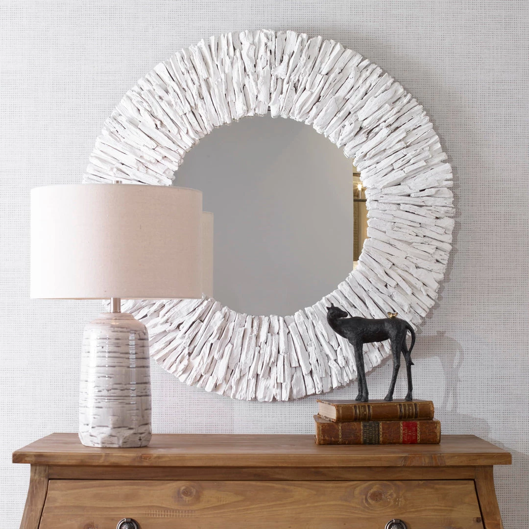 Uttermost Teak Branch White Round Mirror Accessories 6 Uttermost Teak Branch White Round Mirror Accessories